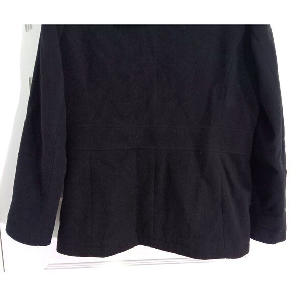 Vintage Barn Chore Coat Wn XL Black Wool Sherpa Lined Hood Winter Old Money 90s - Picture 7 of 10